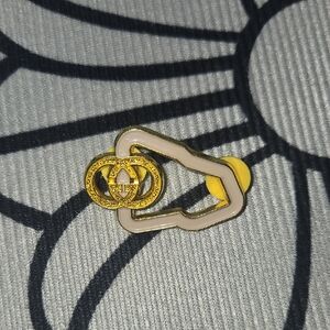 Gold and Cream Designer Keychain